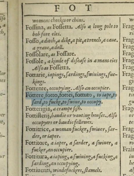 Florio's dictionary entry